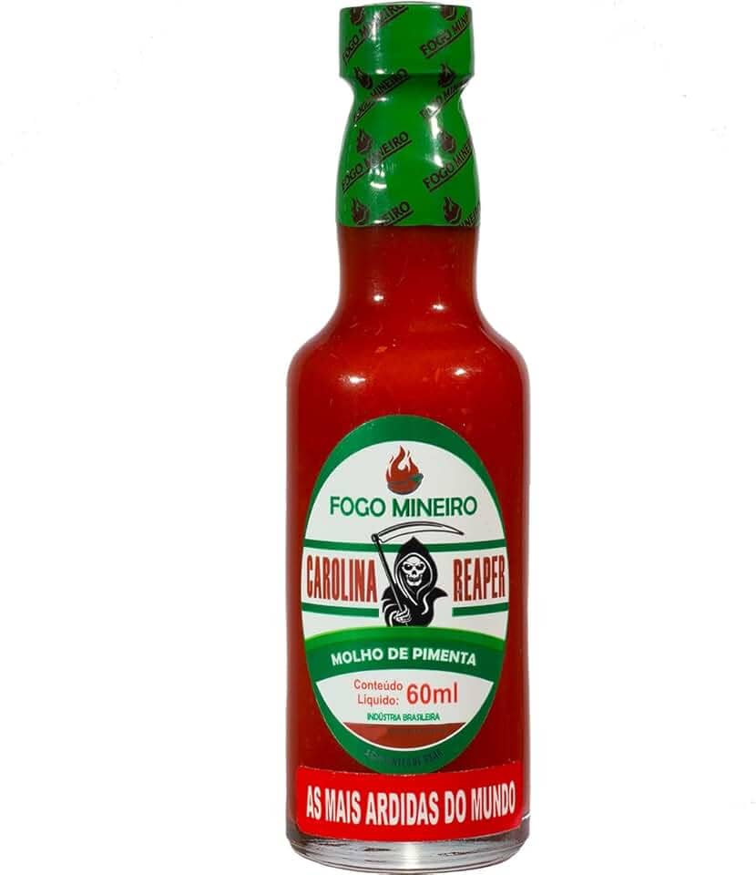 Molho Pimenta Carolina Reaper Legitima 60ml - Fogo Mineiro