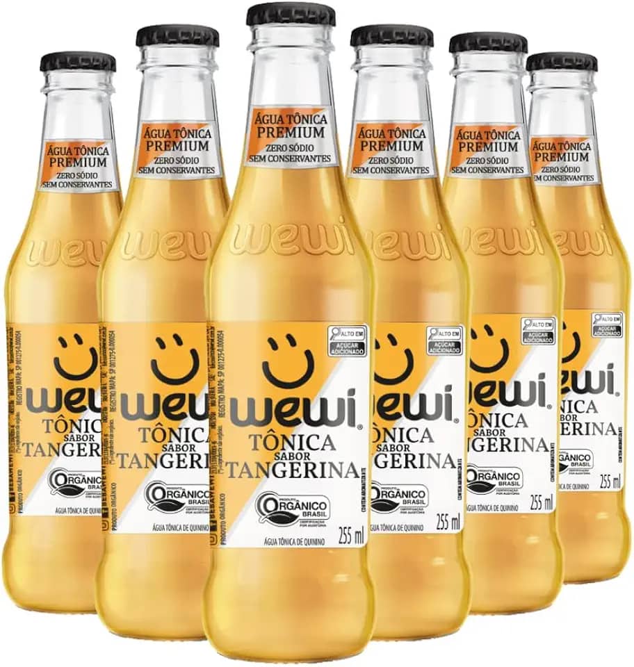 Água Tônica Tangerina 255ml pacote com 6 unidades