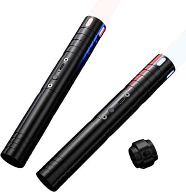 Sabre de luz, sabre de luz com 15 cores, sabres de luz de duelo, 4 modos, sabre de luz destacável para crianças e adultos, para aniversários