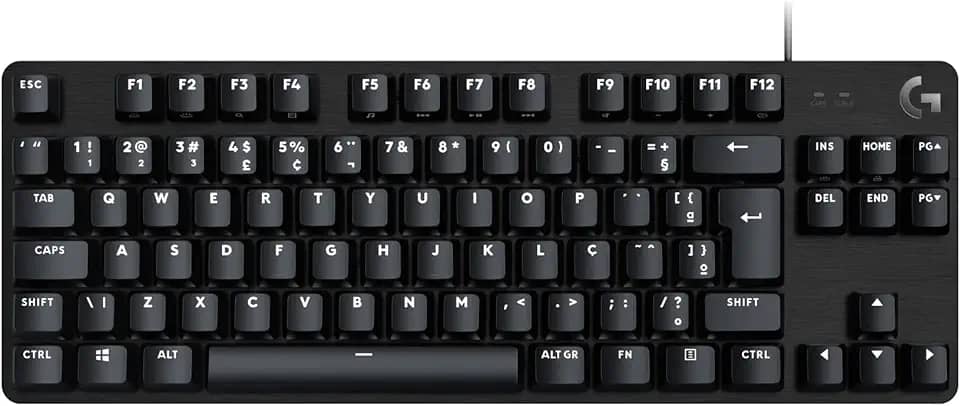 Teclado Mecânico Gamer Logitech G413 TKL SE com Layout ABNT2, Iluminação Branca e Teclas Mecânicas Tactile, Anti-ghosting, Compatível com Windows, macOS - Preto