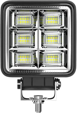 Farol de Milha Auxiliar Universal Quadrado Automotivo10-30V Bivolt 144W Super Forte, Longo Alcance 48 Leds, Para Carro Moto Caminhão Off Road Trator Maquina