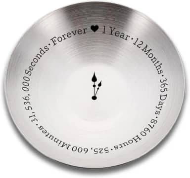 Aniversário de 1 ano para namorado, namorada, presente de casamento de aniversário de um ano para casal, homens e mulheres, 1º anel de namoro para esposa marido, presente romântico para ele, seu noivo