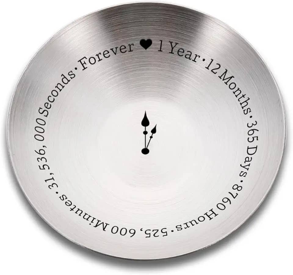 Aniversário de 1 ano para namorado, namorada, presente de casamento de aniversário de um ano para casal, homens e mulheres, 1º anel de namoro para esposa marido, presente romântico para ele, seu noivo