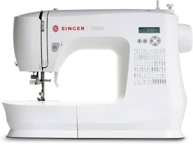 Máquina de Costura Eletrônica SINGER C5605 127V | 80 Pontos com 180 Aplicações | LCD, Passador de Linha, Caseado Automático, Braço Livre | Portátil | Ideal para Uso Doméstico