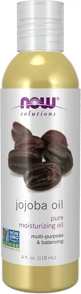 Agora soluções, óleo de jojoba, 100% puro hidratante e óleo multiuso para rosto, cabelo e corpo, 4 onças