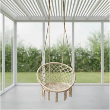 Cadeira De Balanço Suspensa Rede Teto Sacada Varanda Luxo