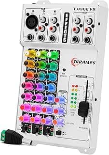 MESA DE SOM T 0302 FX - 3 CANAIS MULTICORES/MULTICOLOR