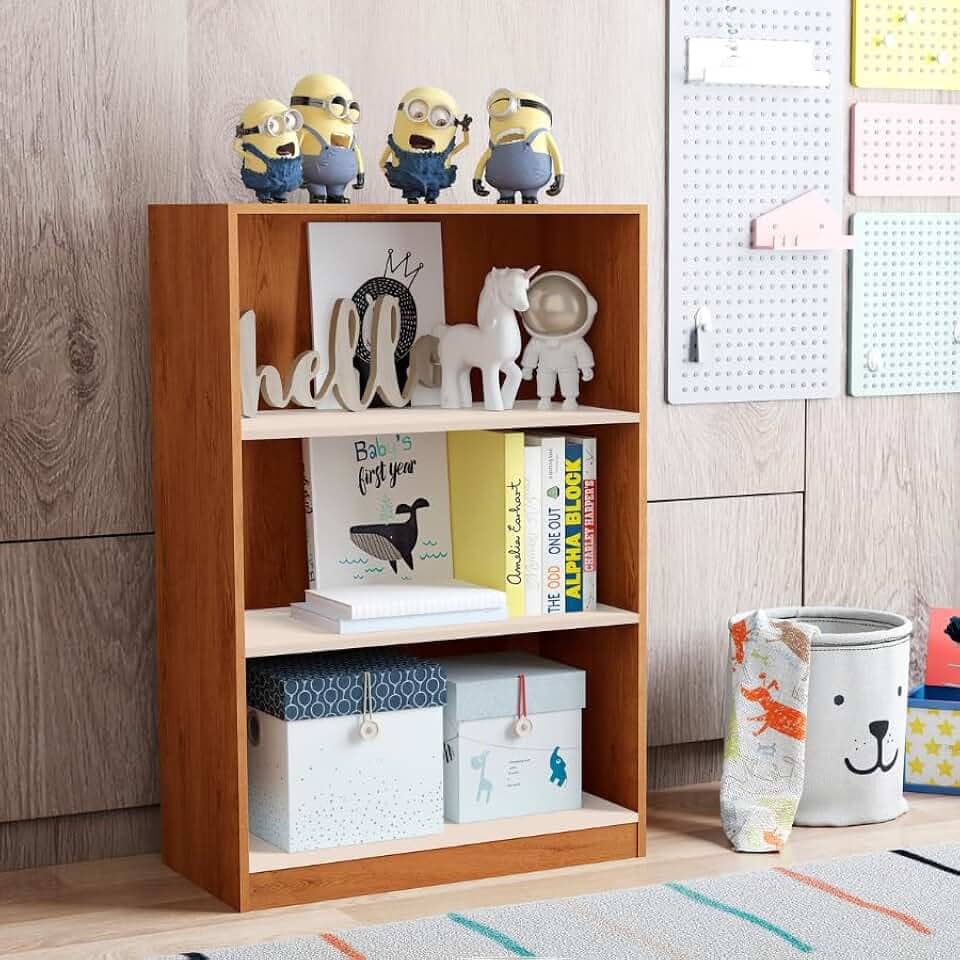 Prateleira Multifuncional para Quarto infantil brinquedos e organização - Star (Cedro/Off)