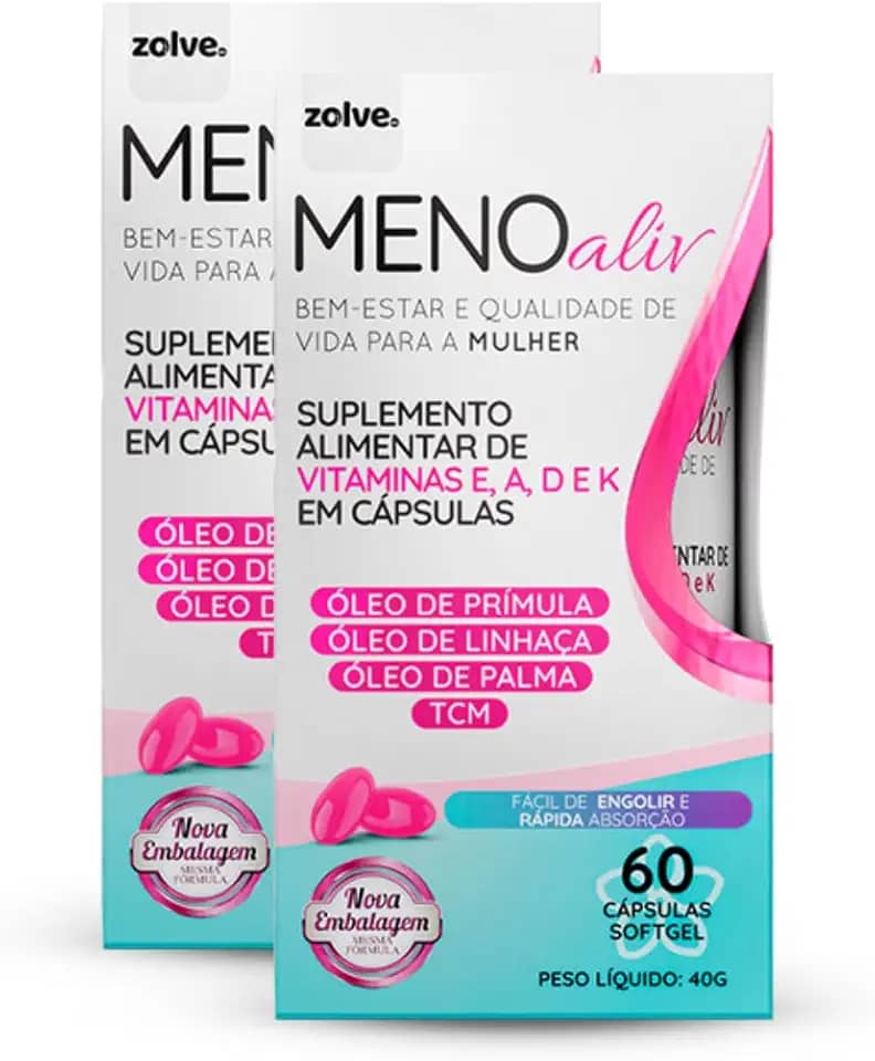 KIT C/ 02 - Meno Aliv 30 Dias - Contra Menopausa e TPM