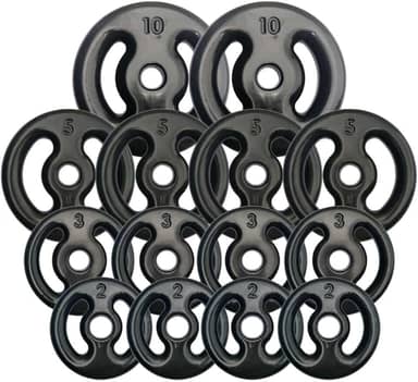 Kit Com Anilhas Emborrachadas (Preta) 60 Kg