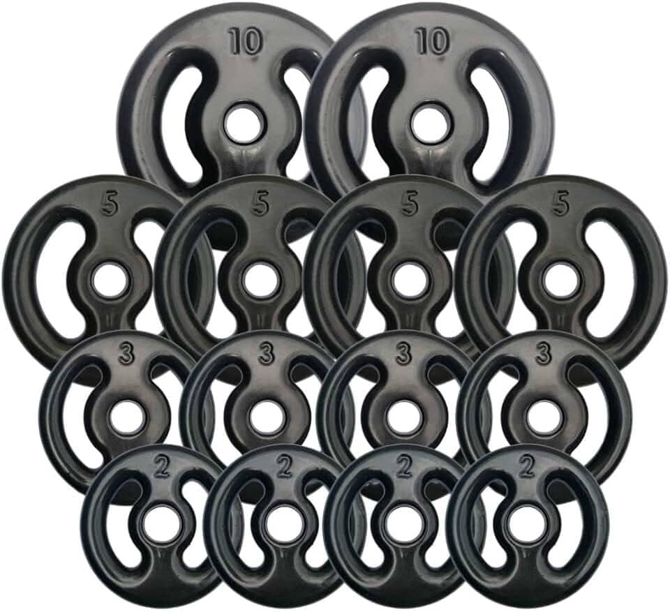 Kit Com Anilhas Emborrachadas (Preta) 60 Kg