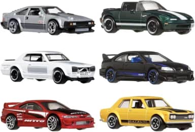 Hot Wheels Collector Veículo de Brinquedo Pacote Carros Japoneses para crianças a partir de 3 anos
