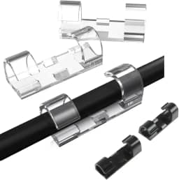 40 Clipe Organizador de Fios E Cabos Autoadesivos Clipes de Conexão Fixa Fio Grampo Miguelão Encaixe De 9mm PREMIUM cor variável