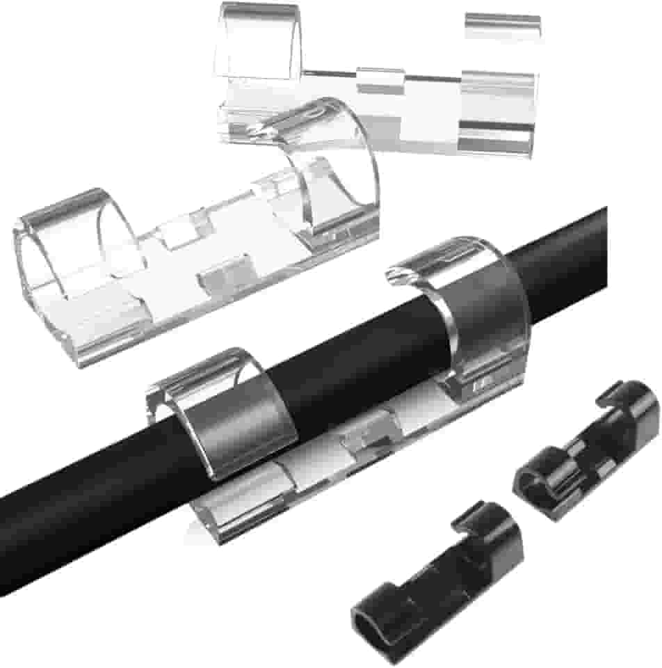 40 Clipe Organizador de Fios E Cabos Autoadesivos Clipes de Conexão Fixa Fio Grampo Miguelão Encaixe De 9mm PREMIUM cor variável