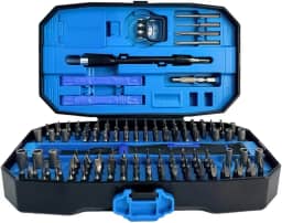 Kit Chave de Fenda com 128 Bits de Precisão + Ferramentas para Manutenção de Celulares, Computadores, Notebooks, Tablets, Consoles e Eletrônicos com Estojo Organizador