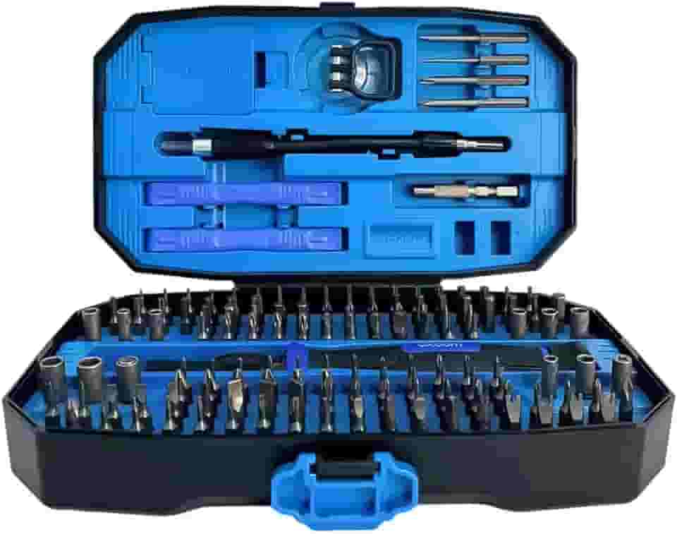 Kit Chave de Fenda com 128 Bits de Precisão + Ferramentas para Manutenção de Celulares, Computadores, Notebooks, Tablets, Consoles e Eletrônicos com Estojo Organizador
