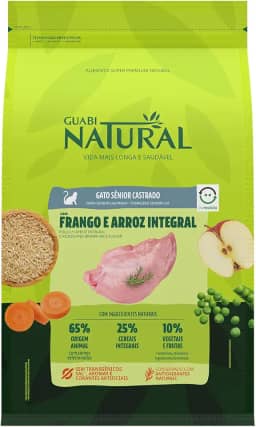 GUABI NATURAL GATO SENIOR CASTRADO FRANGO E ARROZ 1,5kg
