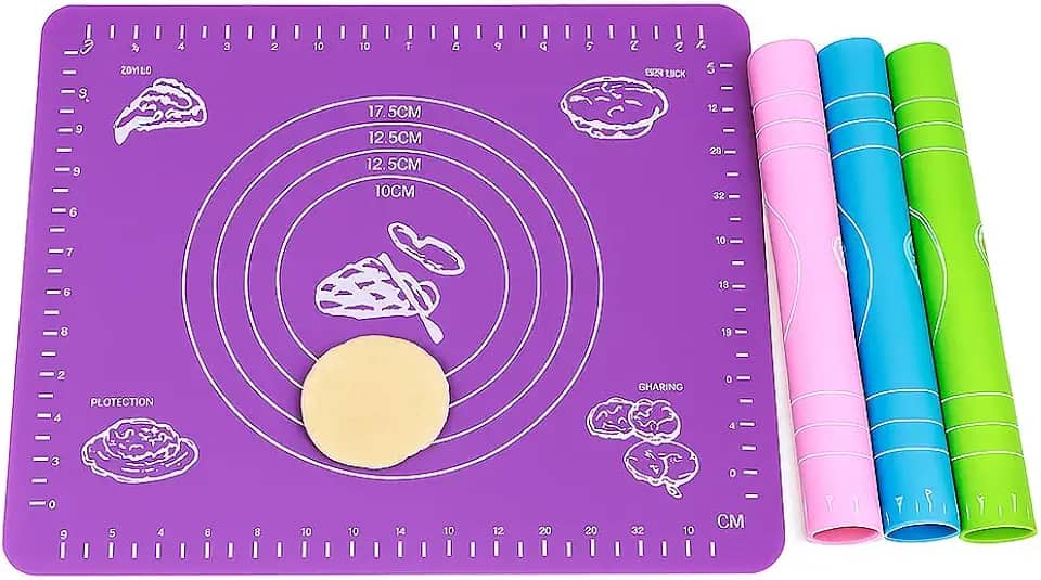 Tapete De Silicone Culinário Com Medidas Para Abrir Massa 50x40cm Base de Medição com Marcações