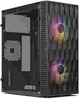 Gabinete Gamer TGT Jester V2 | Rainbow | Mini-Tower | Lateral de Acrílico | Com 2 Fans | Preto | TGT-JSRV2-BKGF02