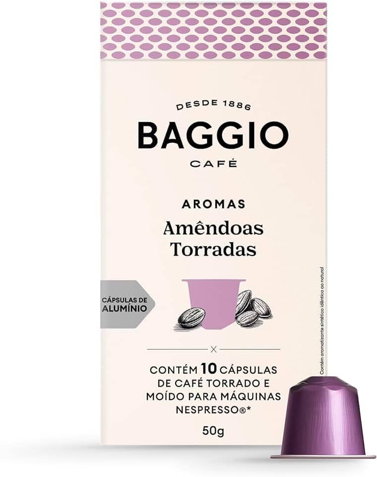 Baggio Café Cápsulas De Café Aroma Amêndoas Torradas Compatível Com Nespresso Contém 10 Cápsulas