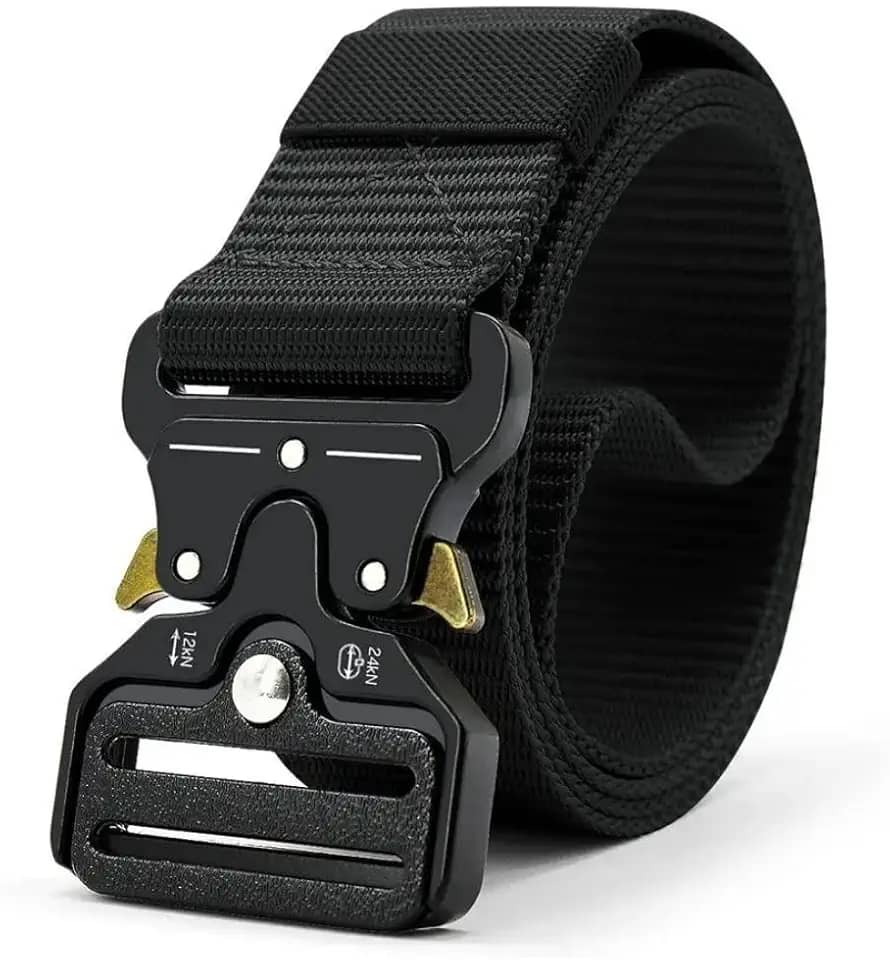 Cinto Tático Militar Com Fivela de Engate Rápido Tipo Fastem (PRETO)