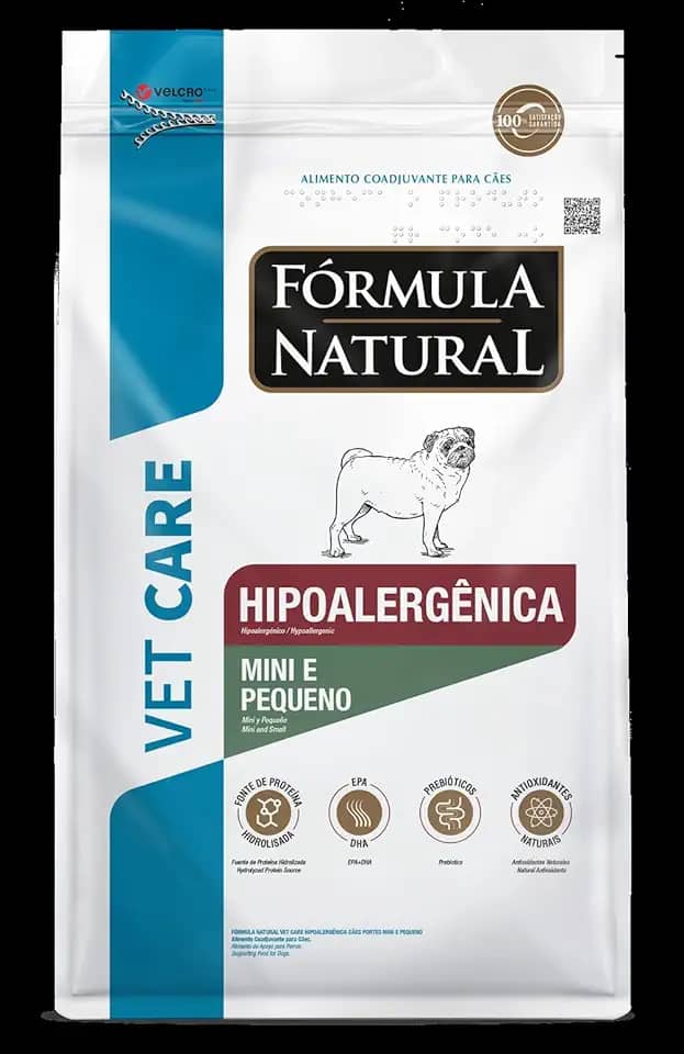 Ração Vet Care Hipoalergênico Para Cães Porte Mini E Pequeno 10,1kg Fórmula Natural