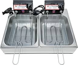 Fritadeira Elétrica Industrial 2 Cubas 10L - Grandes Quantidades em Frituras - Profissional (220volts)