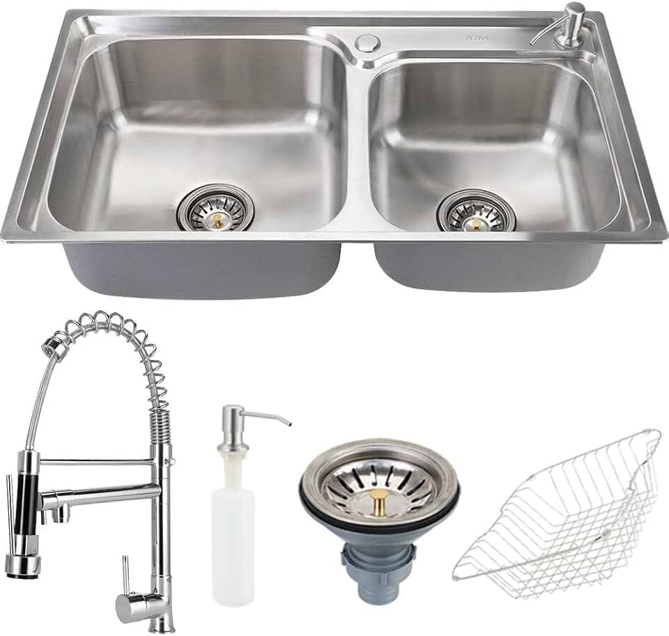 Pingoo.casa, Cuba Dupla com Acessórios Misturador Gourmet Munim - Prata