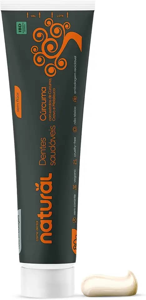 Suavetex Creme Dental Natural Com Extrato De Cúrcuma Cravo E Melaleuca 80G