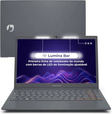 Notebook Positivo Vision C14 Intel® Celeron® Linux 4GB 128GB eMMC 14' HD Lumina BAR – Cinza