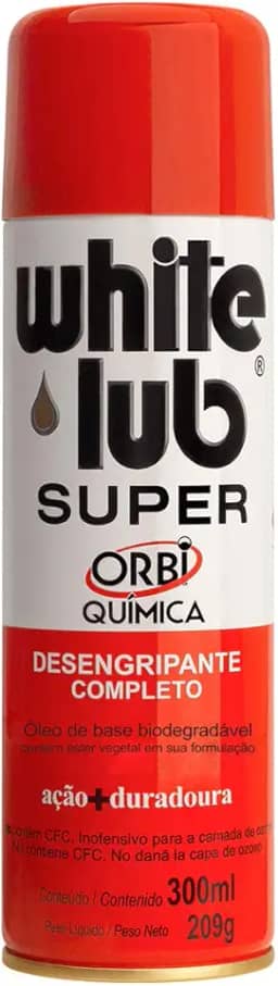 Orbi Química Lubrificante e Desengripante White Super - Sintético, 209g, 300ml, 3un, Automotivo, Indústria, Casa, Esporte e Lazer
