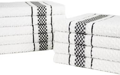 Jogo 05 Pano de Prato Atoalhado Felpudo 370g/m² Linha Malta Conforto Premium 100% Algodão - Preta