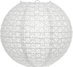 Luminária Japonesa Papel 30 cm Vazada Branca