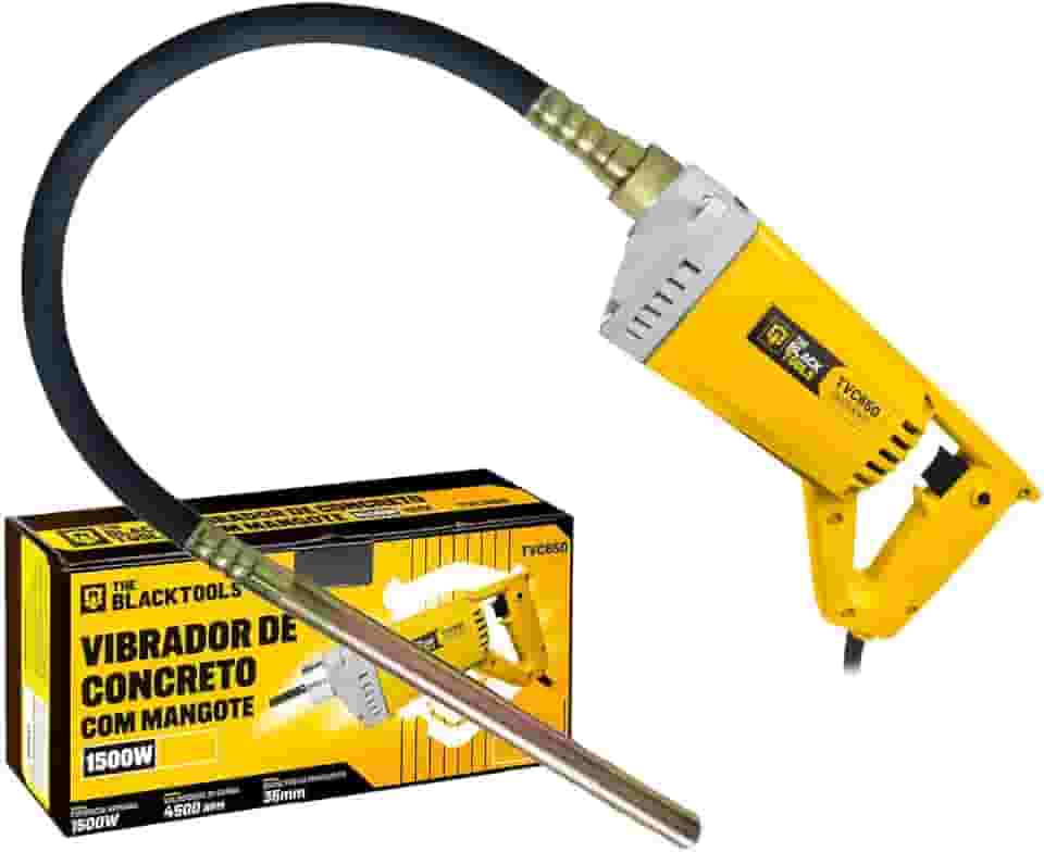 Kit Vibrador Concreto 1500w Com Mangote Mangueira 1,45mx35mm 220v Tvc650 The Black Tools