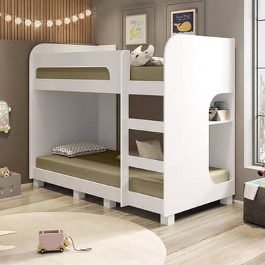 Beliche 100% Mdf com Rodizios e 1 Prateleira Ema Branco + Kit Pe - Cimol