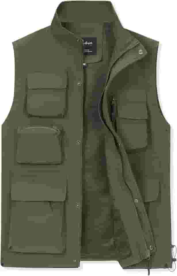Colete masculino casual de pesca, safári, viagens, atividades ao ar livre, trabalho, fotos, coletes com vários bolsos