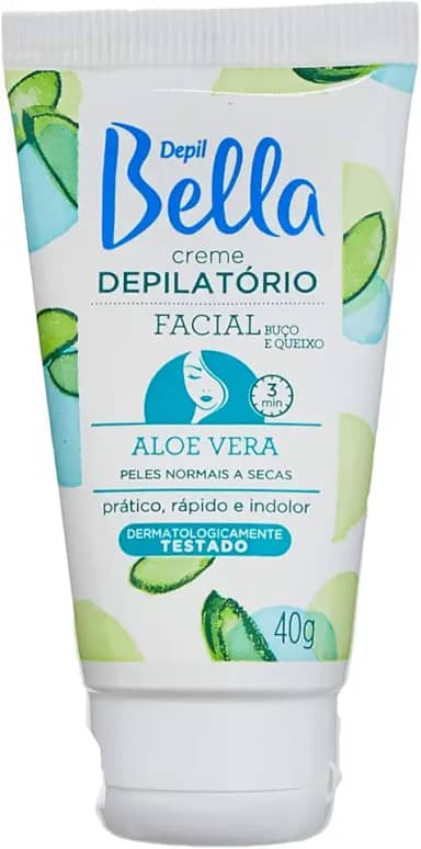 Creme Depilatório Facial, Aloe Vera, Depil Bella, 40G