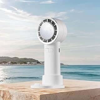Mini Ventilador Portátil Recarregável – Ventilador de Mesa USB com Bateria, 3 Velocidades, Turbo Mode e Base para Celular – Design Compacto e Prático