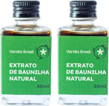 Extrato De Baunilha Natural Vanilla Brasil 30 Ml Zero Açúcar - Kit 2