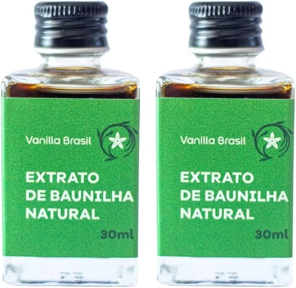 Extrato De Baunilha Natural Vanilla Brasil 30 Ml Zero Açúcar - Kit 2