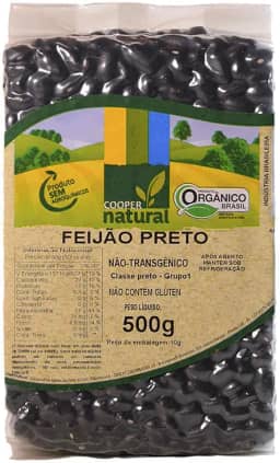 Feijão Preto Orgânico 500g - Coopernatural