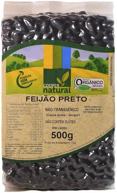 Feijão Preto Orgânico 500g - Coopernatural