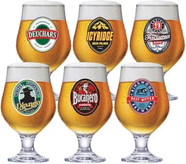 Ruvolo, Conjunto Happy Hour Taça Beer Master 380ml 06 Pçs