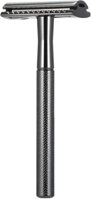 Btuty Navalha de barbear de aço inoxidável de borda dupla Navalha de barba de segurança Remoção manual do bigode Ferramenta de barbear tradicional para viagens em casa de hotel aparelho de barbear