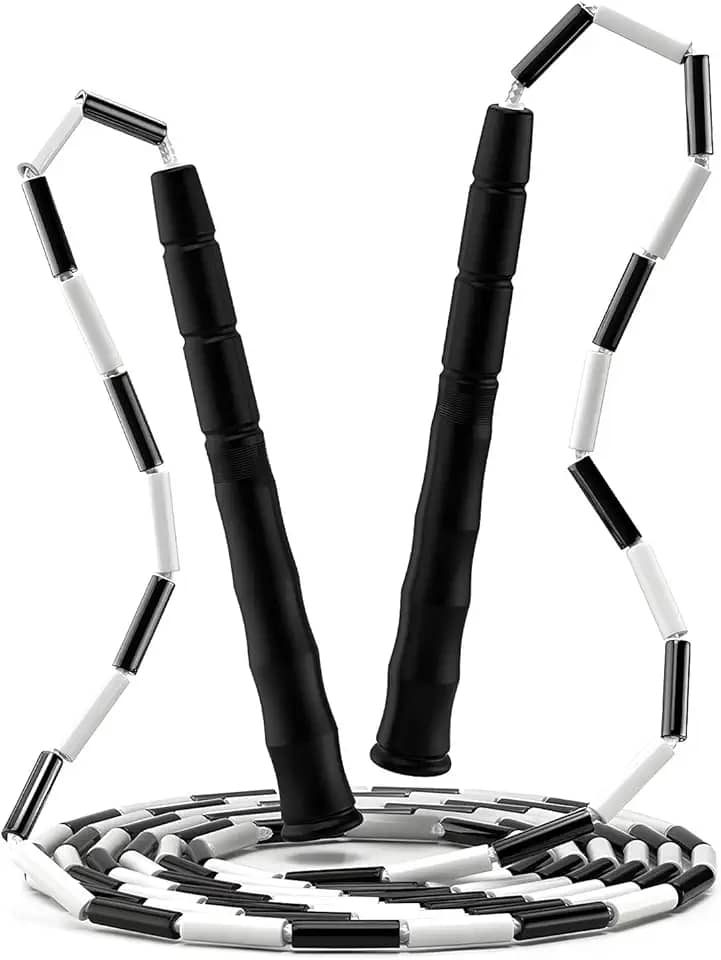 Corda de Pular Segmentada Profissional - Corda de Nylon Antienroscamento para Adultos e Crianças, Design Antiderrapante, TPE Resistente ao Frio, Ideal para Fitness, Freestyle e Iniciantes (2.8m)