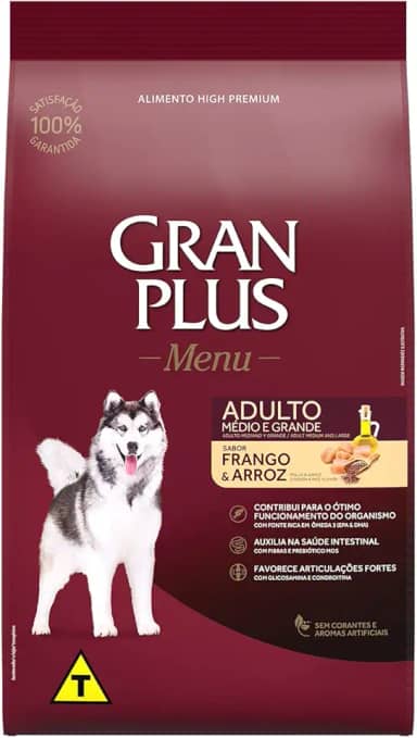 Granplus Ração Granplus Menu Cães Adultos Frango E Arroz 15Kg