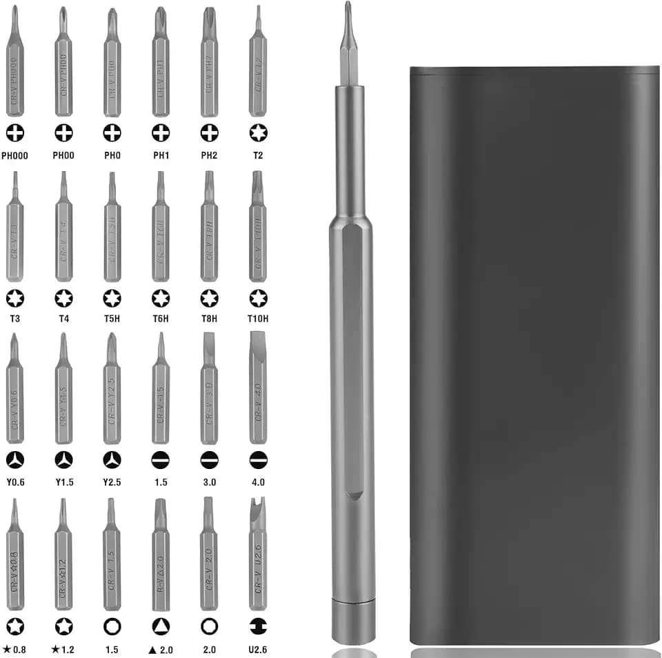 Kit Conjunto De Chaves De Fenda De Precisão 25 Em 1 Conjunto De Chaves De Fenda Magnéticas Kit De Ferramentas De Eletrônico Para Laptop, Iphone, Computador, Ps, Xbox, Celular, Macbook, óculos, Relógio