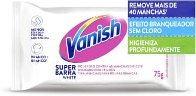 Vanish Tira Manchas Em Barra White 75G Para Roupas Brancas