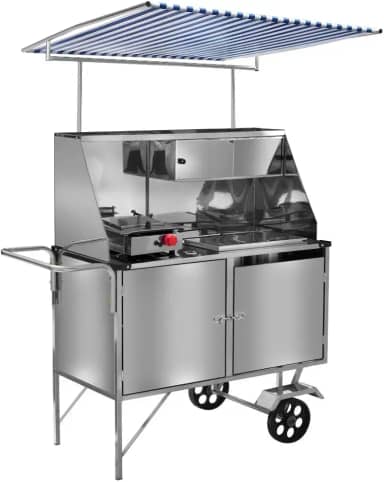Carrinho de Cachorro Quente Luxo Inox com Toldo L09m/t Cefaz
