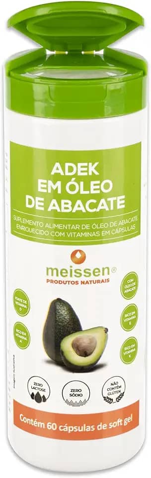 Adek em óleo de abacate 1.000Mg 60 Cápsulas, Meissen